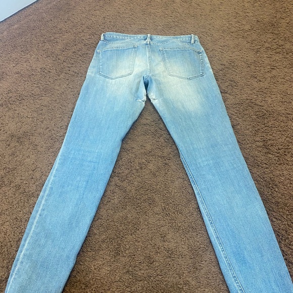Madewell Skinny Skinny Blue Jeans Light Wash DIY RIPPED FLAWED 27 - Picture 4 of 7